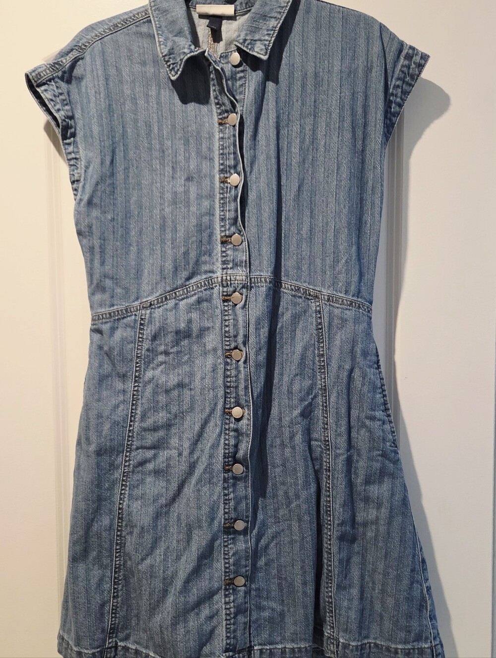 Universal Thread Light Blue Denim Button-Front Dress